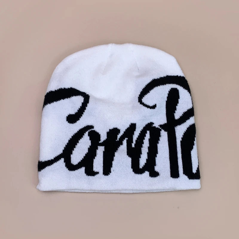 Warm Personal Versatile Letter Wool Knitted Beanies Hats