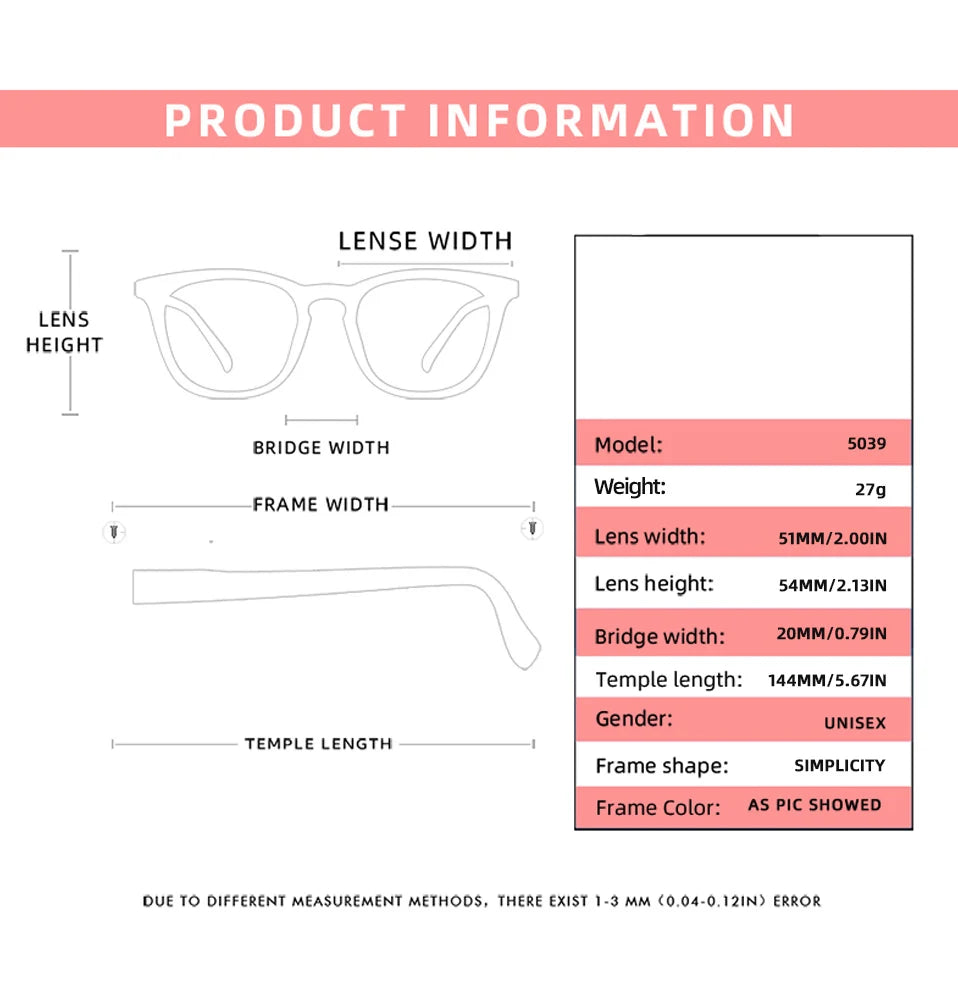 Feminine Optical Oversize Square Glasses Prescription Spectacles Myopia -0.5 To -6.0  +0.5 to +6.0