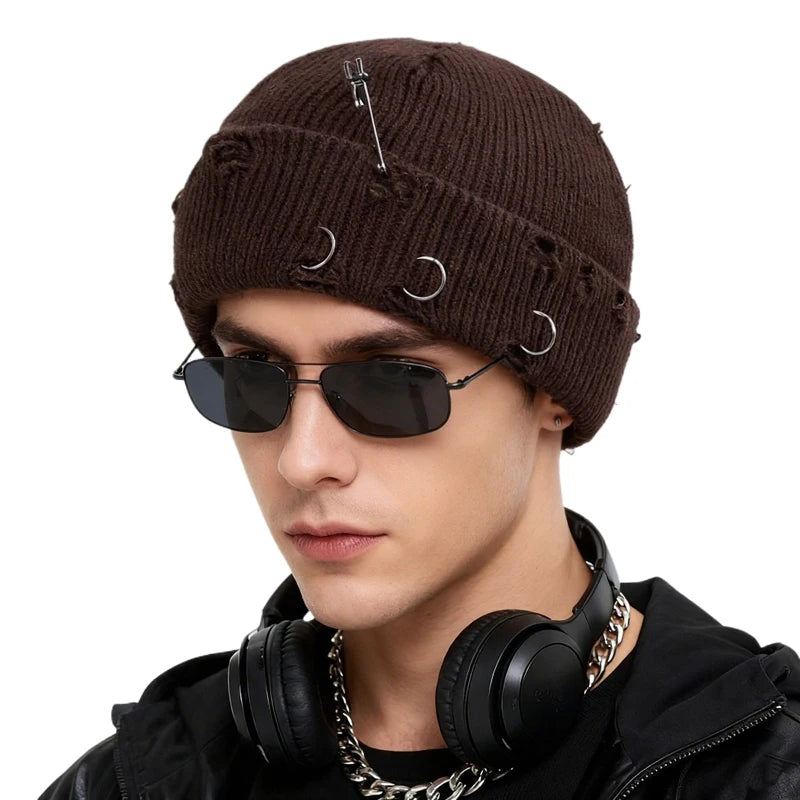 Winter Skullies Hat Couple Y2K Beanies Hats