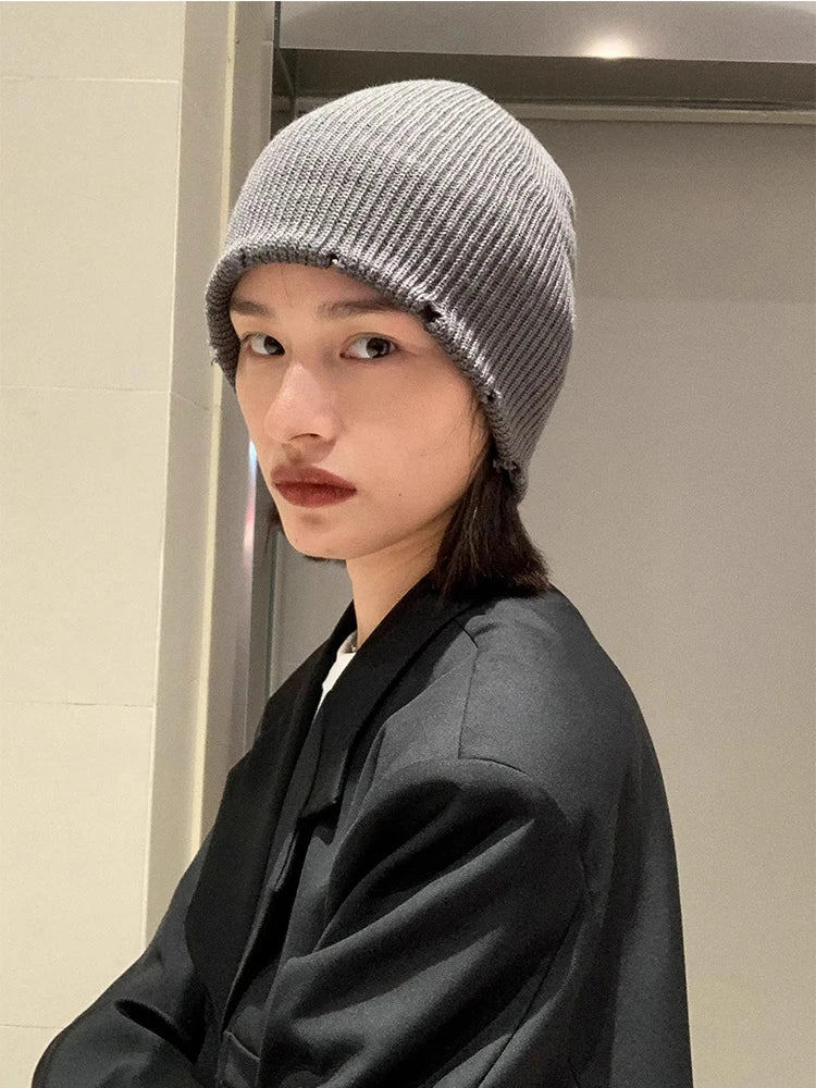 Knit Short Beanies Autumn Winter Hats