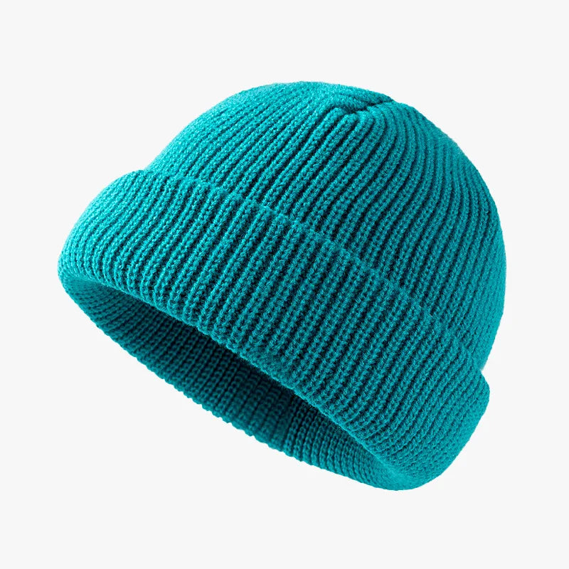 Knit Short Beanies Autumn Winter Hats