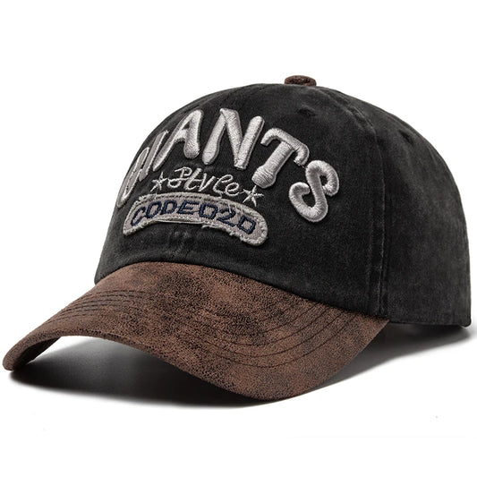 PU Leather Washing Cotton Men Baseball Cap