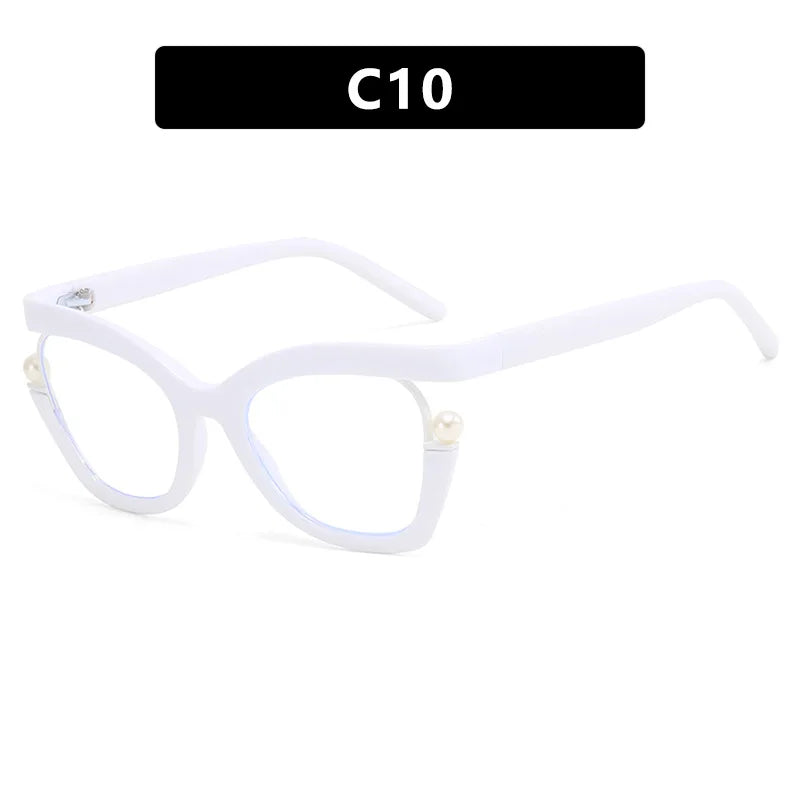 Round Brand Design Ultra-thin Green Leopard Men and Women Glasses