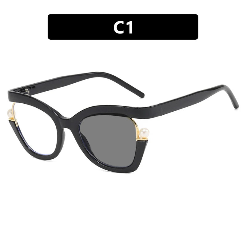 Round Brand Design Ultra-thin Green Leopard Men and Women Glasses