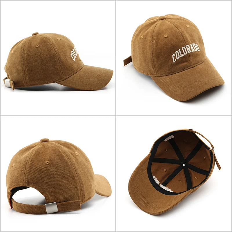 COLORADO Embroidery Cotton Fashion Baseball Cap