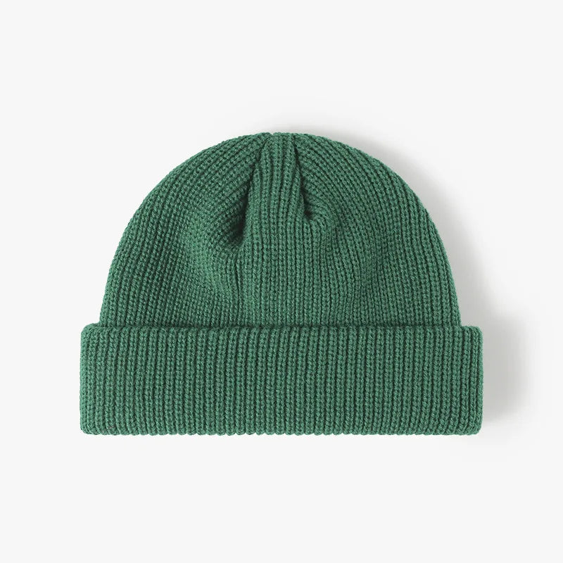 Knit Short Beanies Autumn Winter Hats