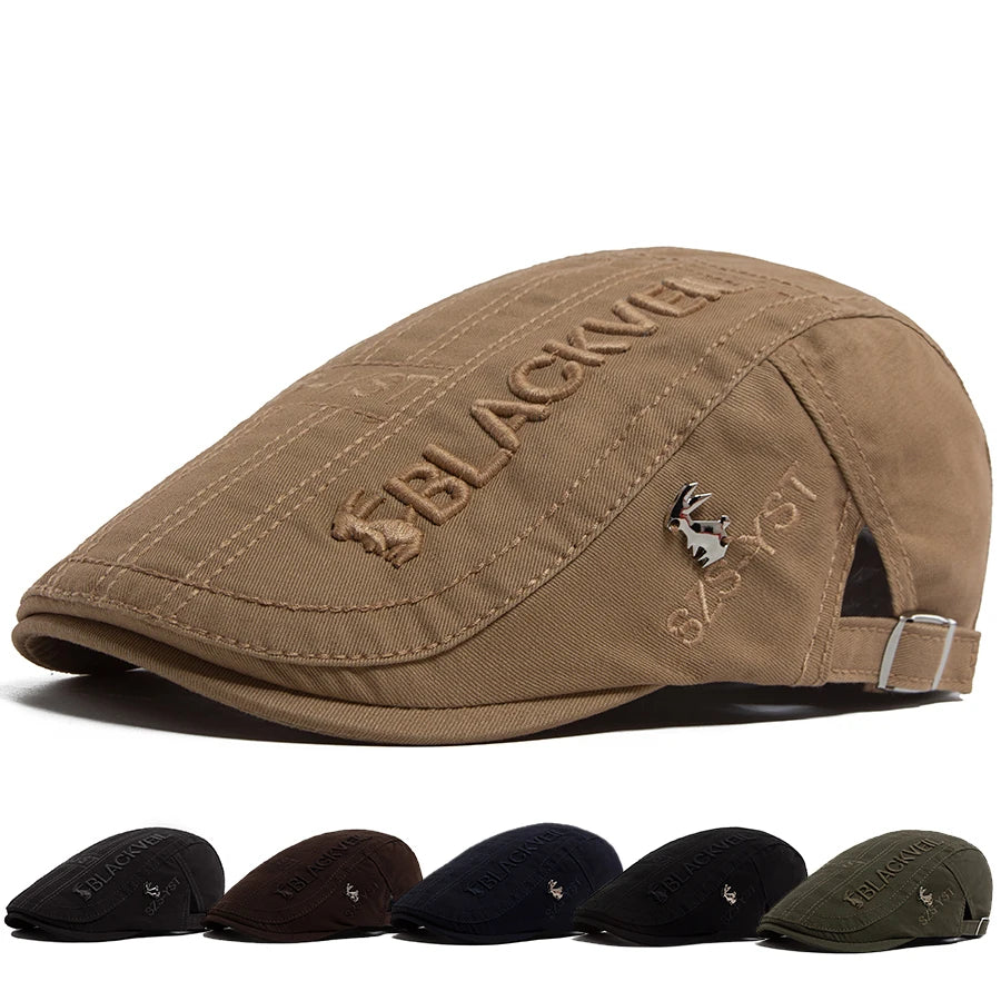 Men Beret Fashion Rabbit Embroidery For Male Fashion Vintage Newsboy Cap