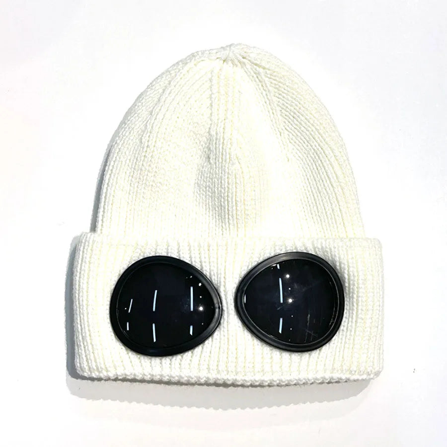 Winter Windproof Glasses Knitted Warm Beanie Hats