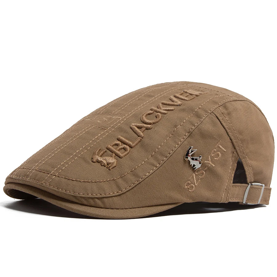 Men Beret Fashion Rabbit Embroidery For Male Fashion Vintage Newsboy Cap