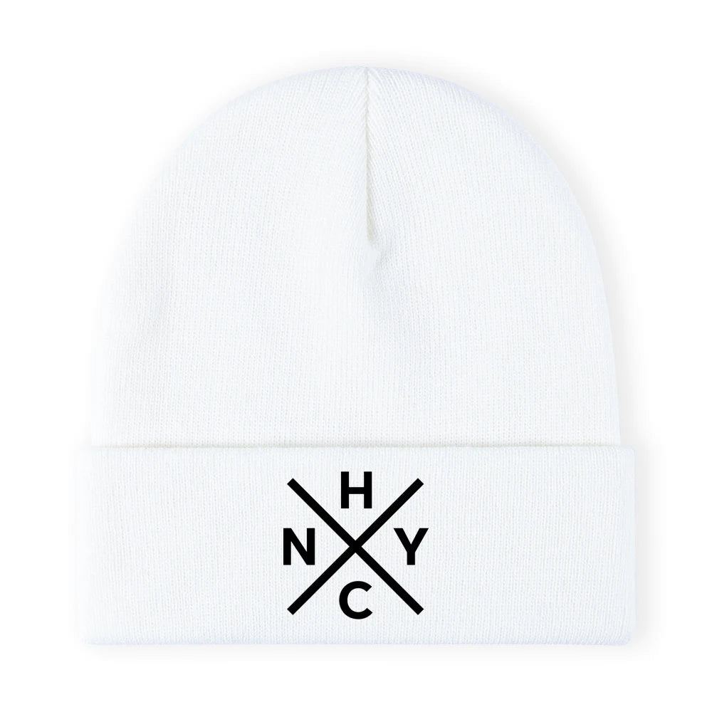 Embroidered Beanie Soft Stretchy Lightweight Winter Hat