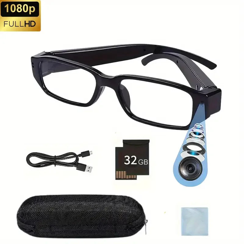 Portable 1080P HD Mini Glasses With Camera Video Recorder