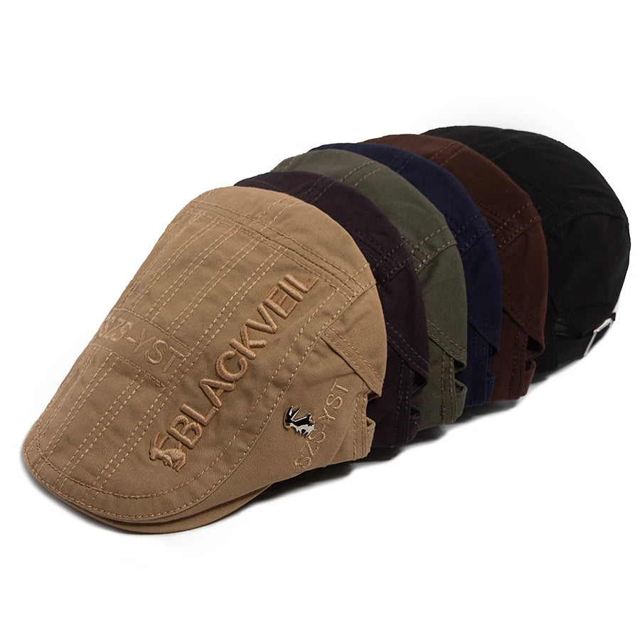 Men Beret Fashion Rabbit Embroidery For Male Fashion Vintage Newsboy Cap