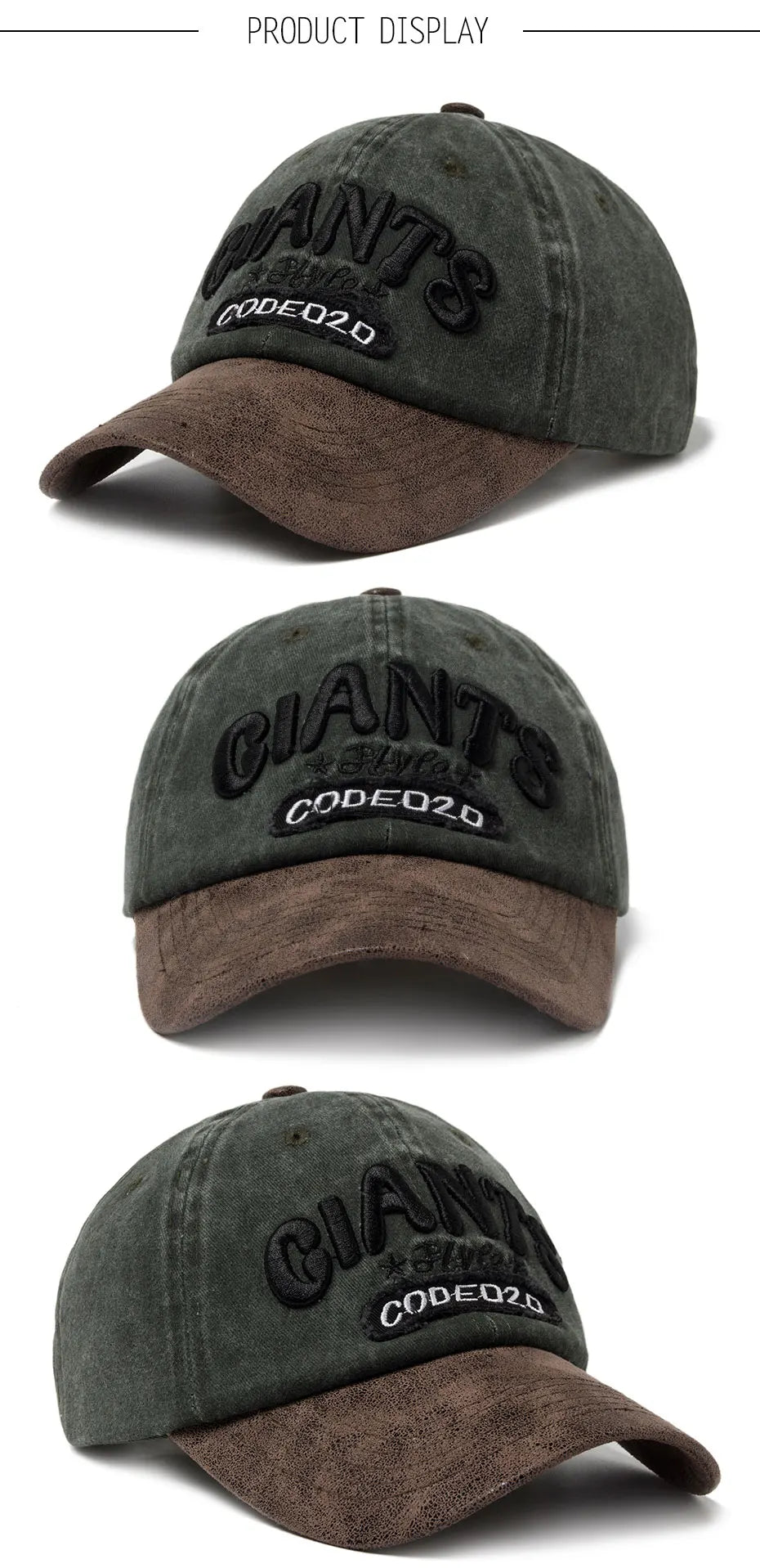 PU Leather Washing Cotton Men Baseball Cap