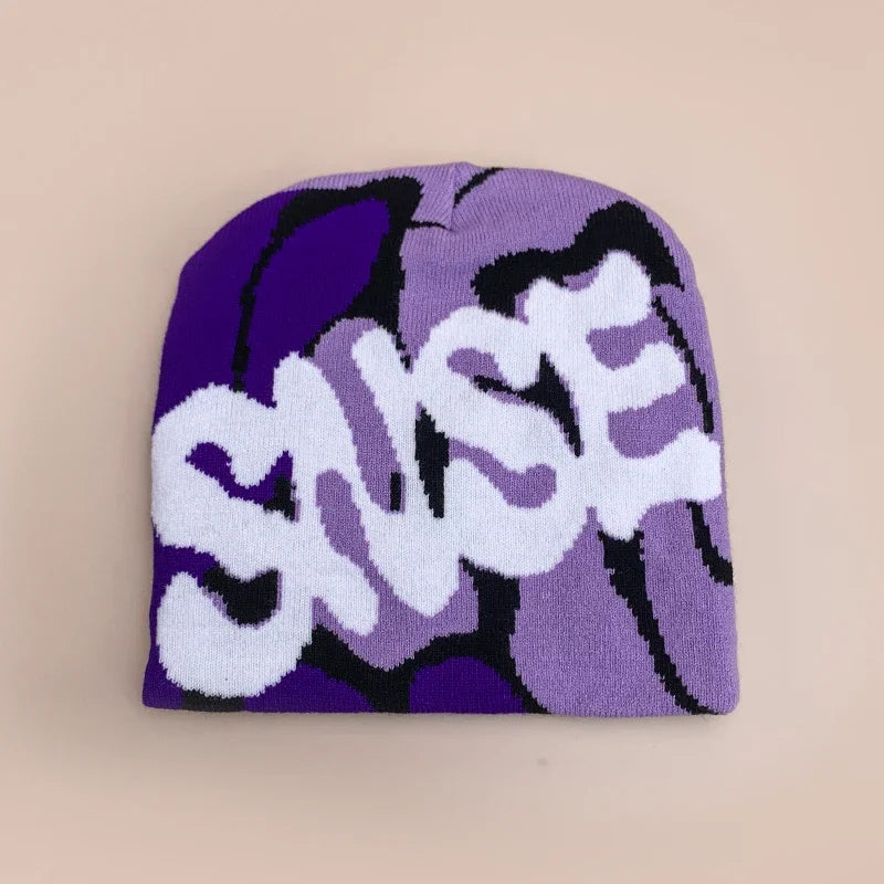 Warm Personal Versatile Letter Wool Knitted Beanies Hats