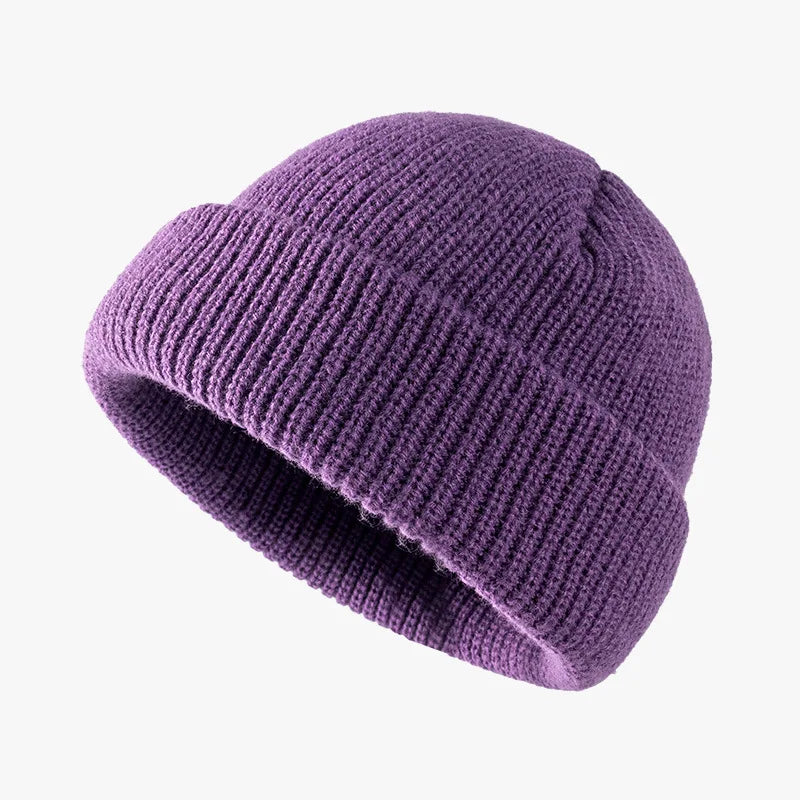 Knit Short Beanies Autumn Winter Hats