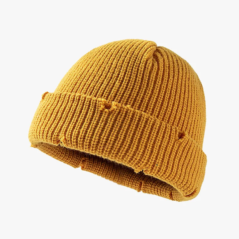 Knit Short Beanies Autumn Winter Hats