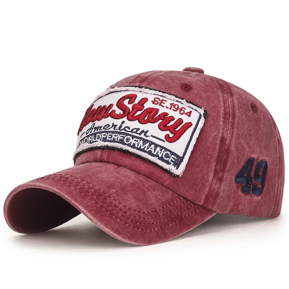 Vintage Retro Washed Cotton Baseball Cap