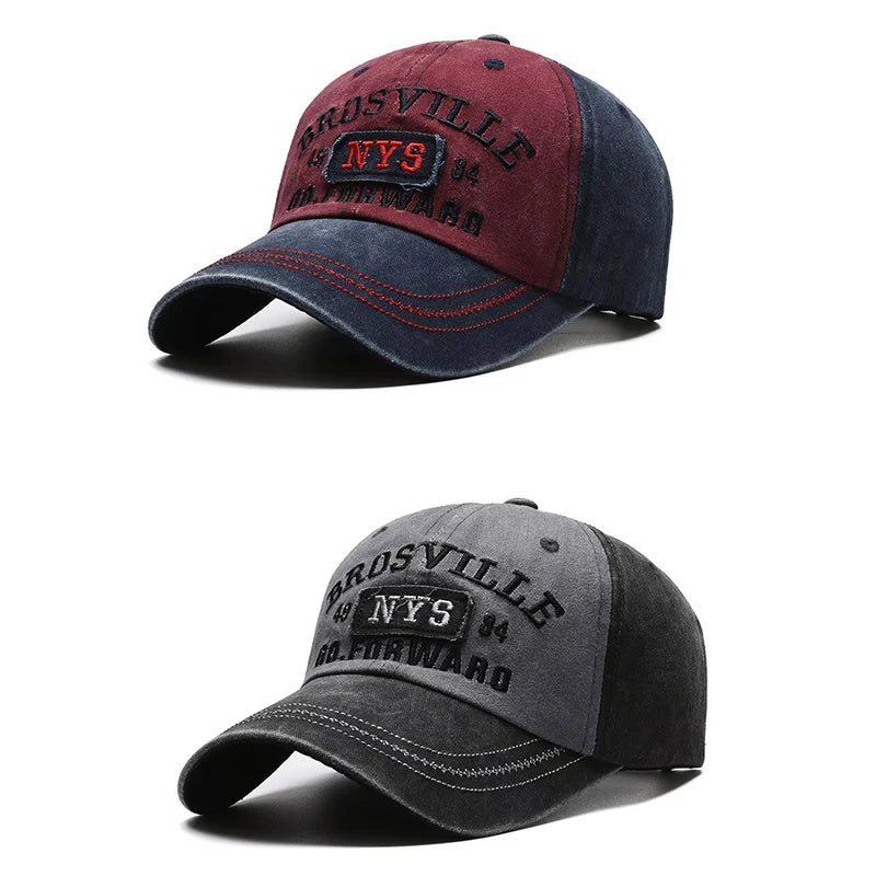 Four Seasons Men's Baseball Cap Casual Wash Embroidered