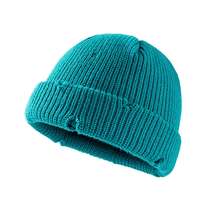 Knit Short Beanies Autumn Winter Hats