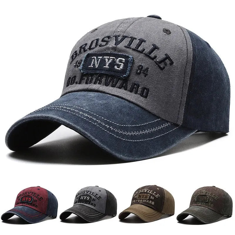 Four Seasons Men's Baseball Cap Casual Wash Embroidered