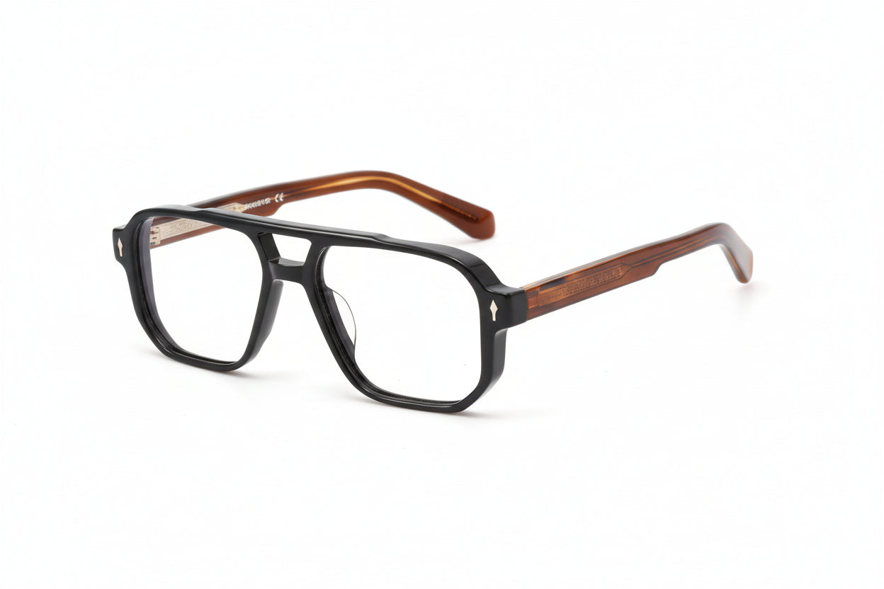 Double Bridges Anti Blue Light Reading Glasses Men Retro Women Square Glasses