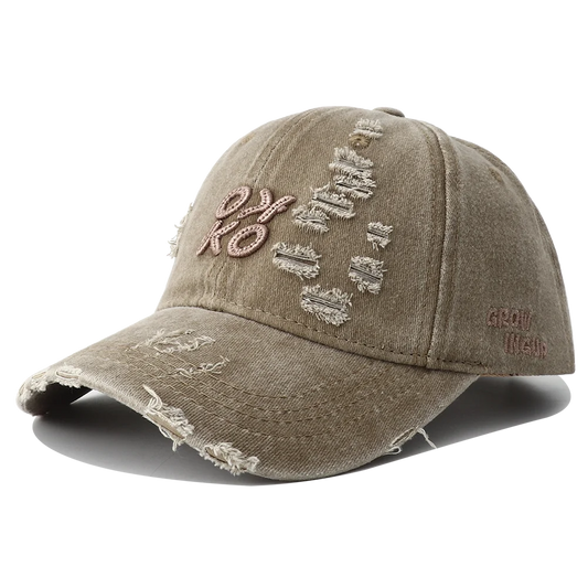 Retro Washed Cotton Baseball Letter Embroidery Unisex Cap