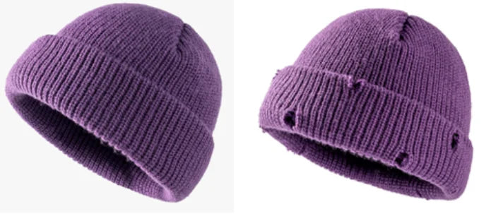 Knit Short Beanies Autumn Winter Hats