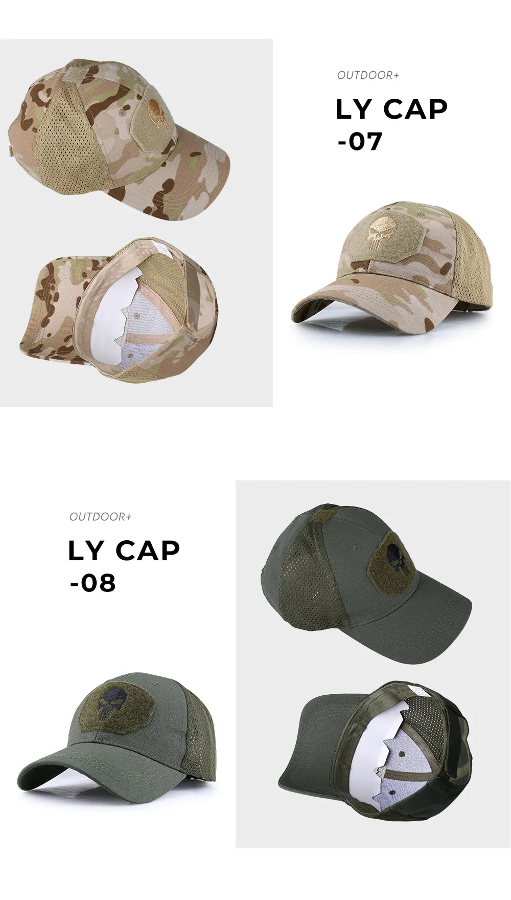 Breathable Baseball Caps Sun Protection Trucker Hats