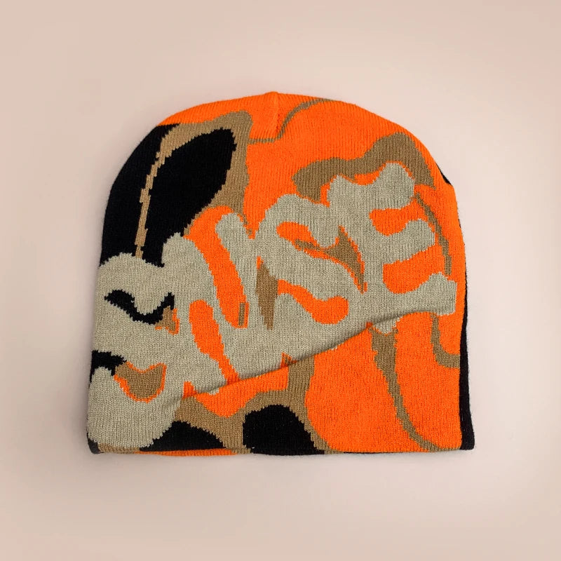 Warm Personal Versatile Letter Wool Knitted Beanies Hats