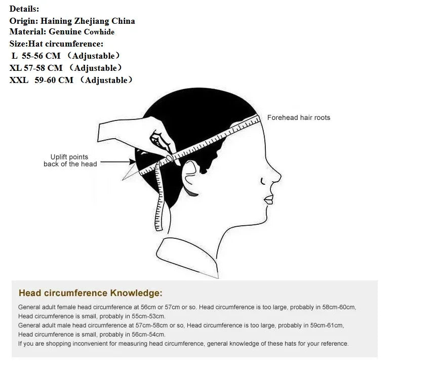 Single Leather Thin Sheepskin Baseball Cap