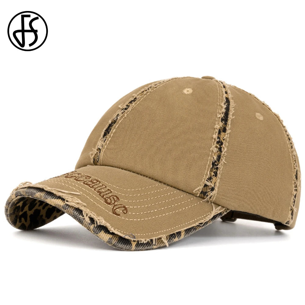 FS Brown American Street Baseball Cap For Men Trcuker Hat
