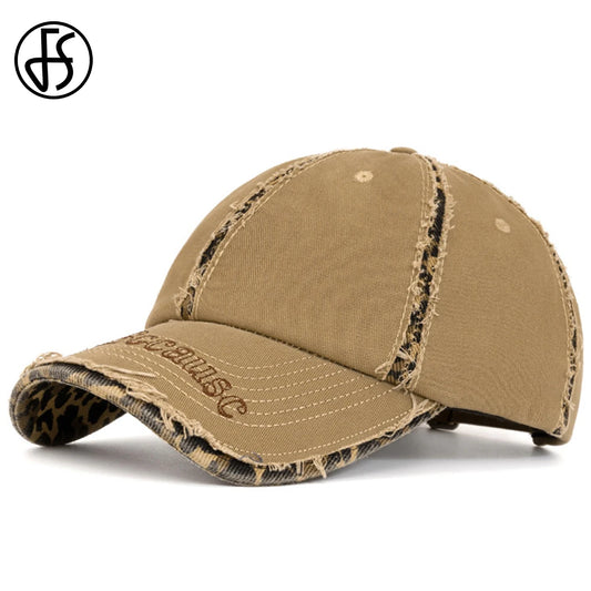 FS Brown American Street Baseball Cap For Men Trcuker Hat