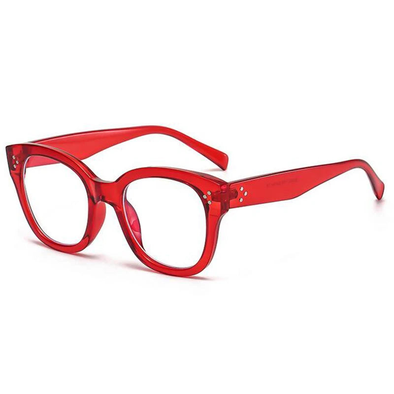 Feminine Optical Oversize Square Glasses Prescription Spectacles Myopia -0.5 To -6.0  +0.5 to +6.0
