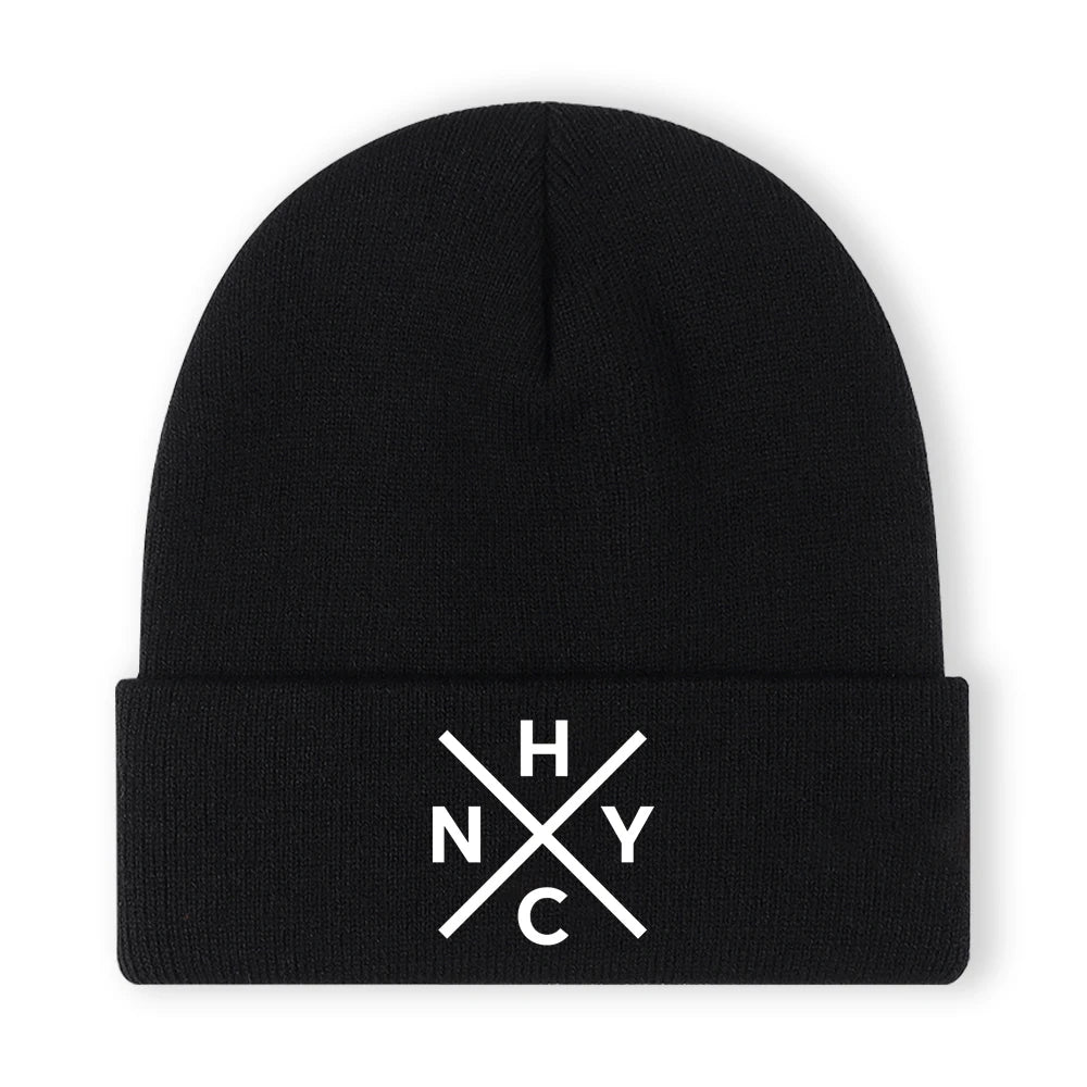 Embroidered Beanie Soft Stretchy Lightweight Winter Hat