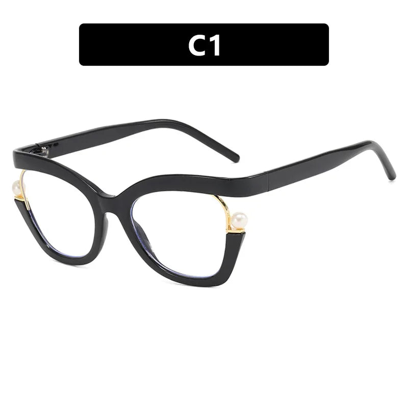 Round Brand Design Ultra-thin Green Leopard Men and Women Glasses