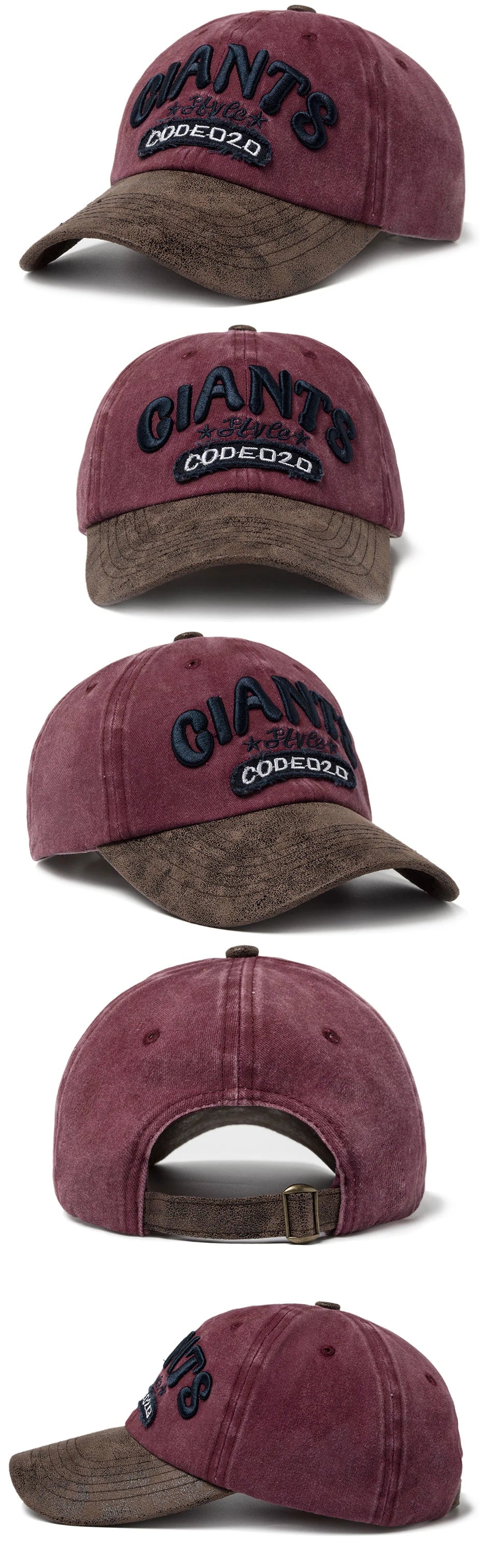 PU Leather Washing Cotton Men Baseball Cap