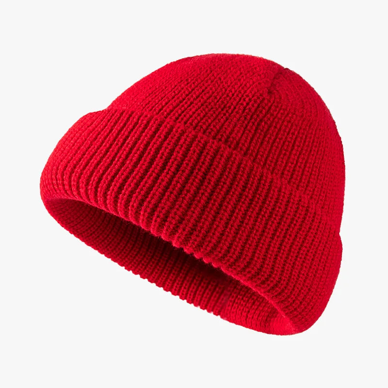 Knit Short Beanies Autumn Winter Hats