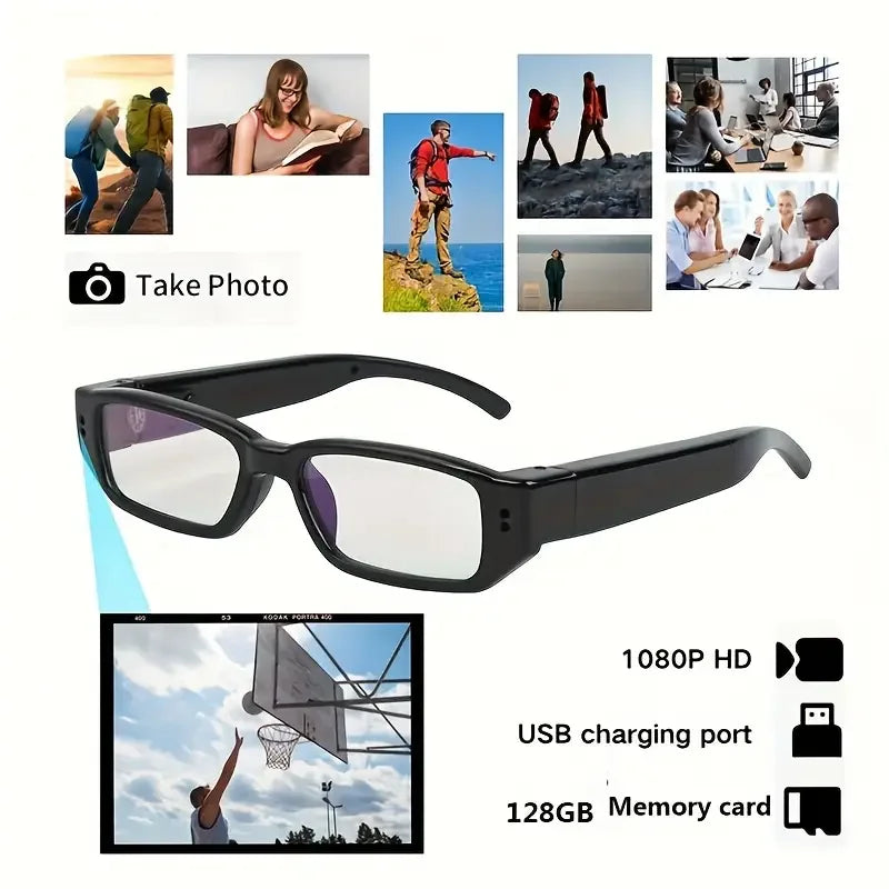 Portable 1080P HD Mini Glasses With Camera Video Recorder