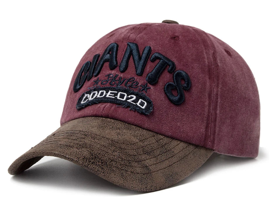PU Leather Washing Cotton Men Baseball Cap