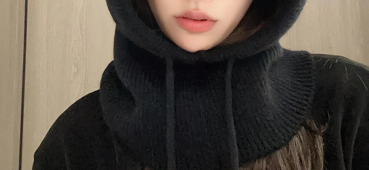 Knitted Hooded Caps Winter Balaclava Beanies Hats