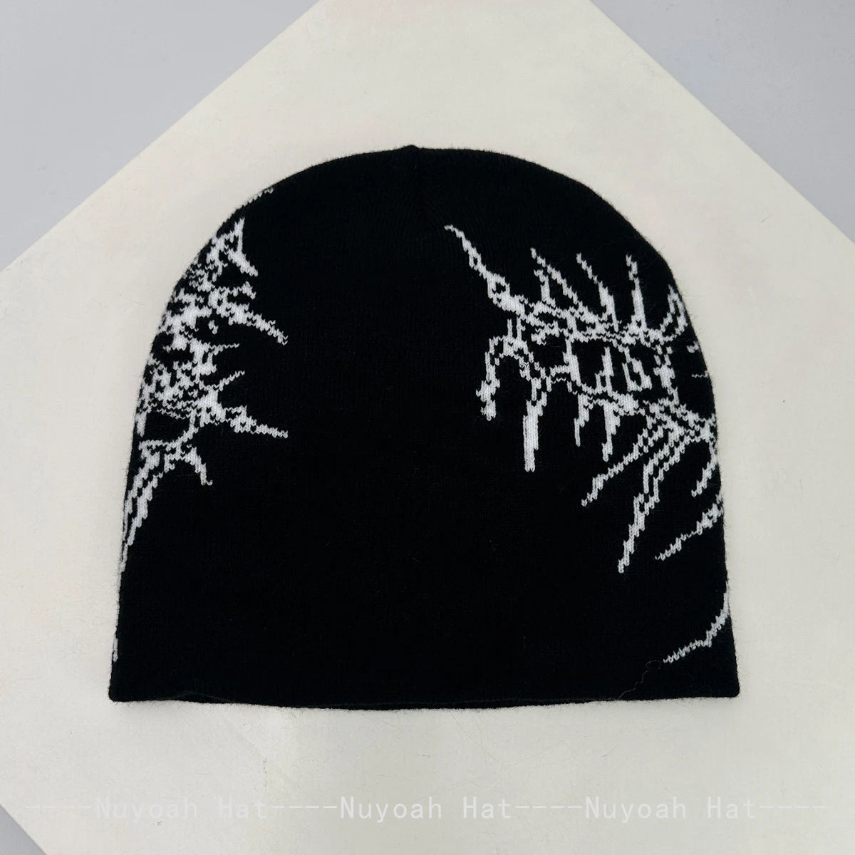 Dark Style Jacquard Organic Skeleton Letter Knitted Hats