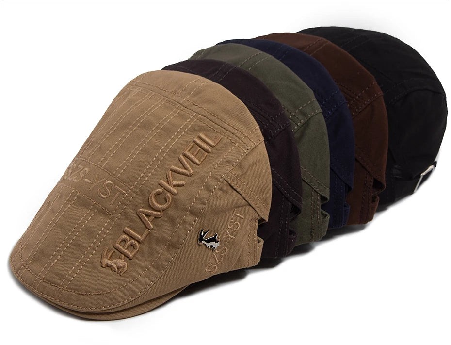 Men Beret Fashion Rabbit Embroidery For Male Fashion Vintage Newsboy Cap