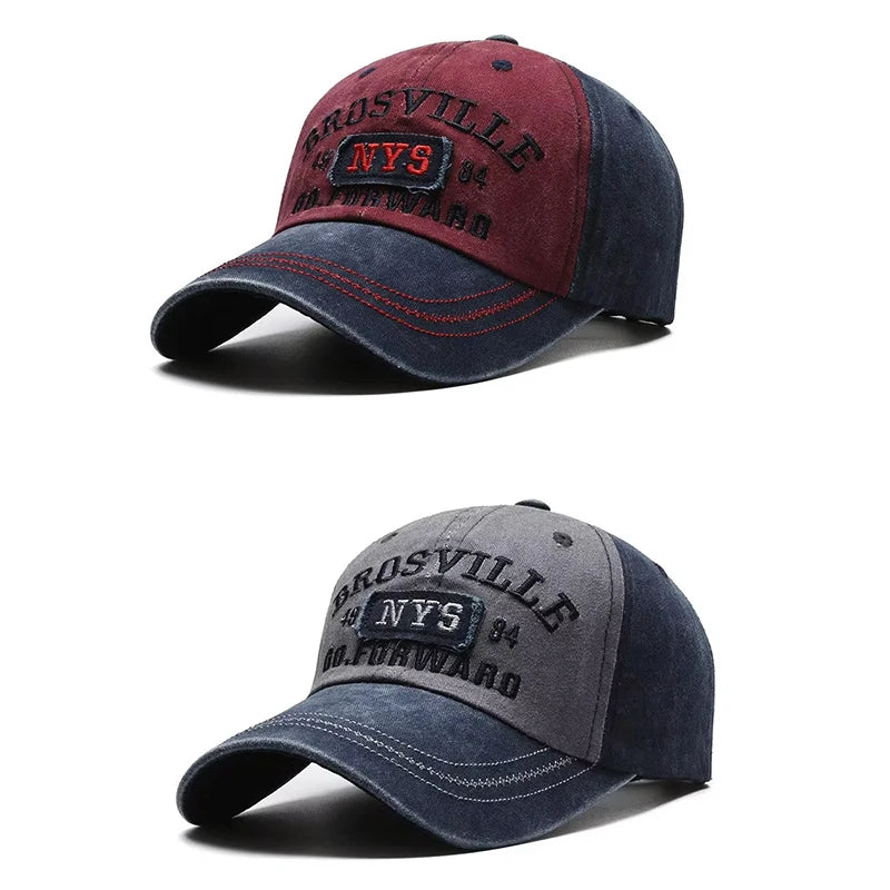 Four Seasons Men's Baseball Cap Casual Wash Embroidered