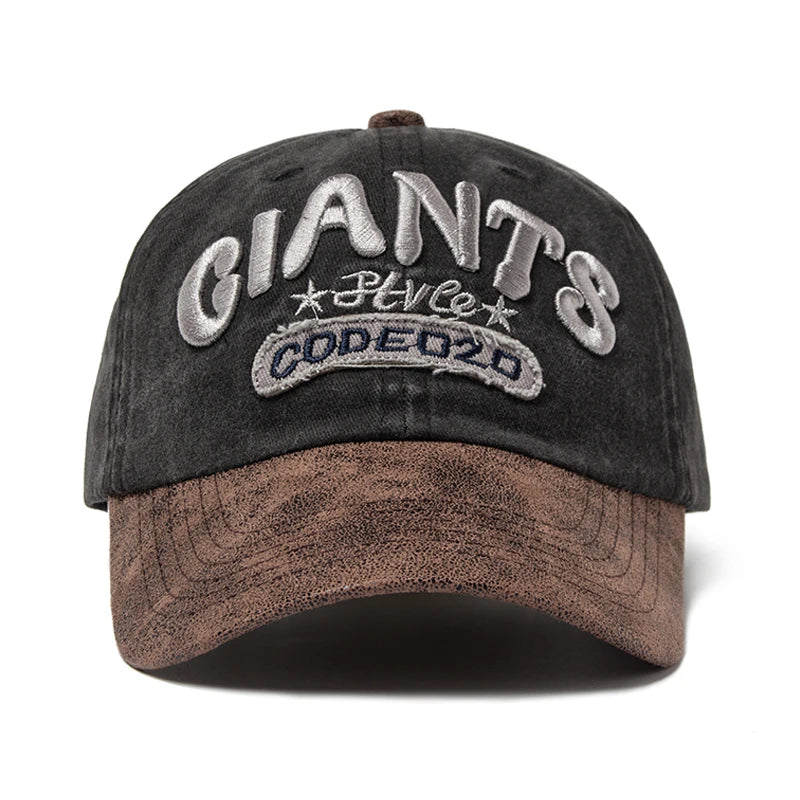 PU Leather Washing Cotton Men Baseball Cap