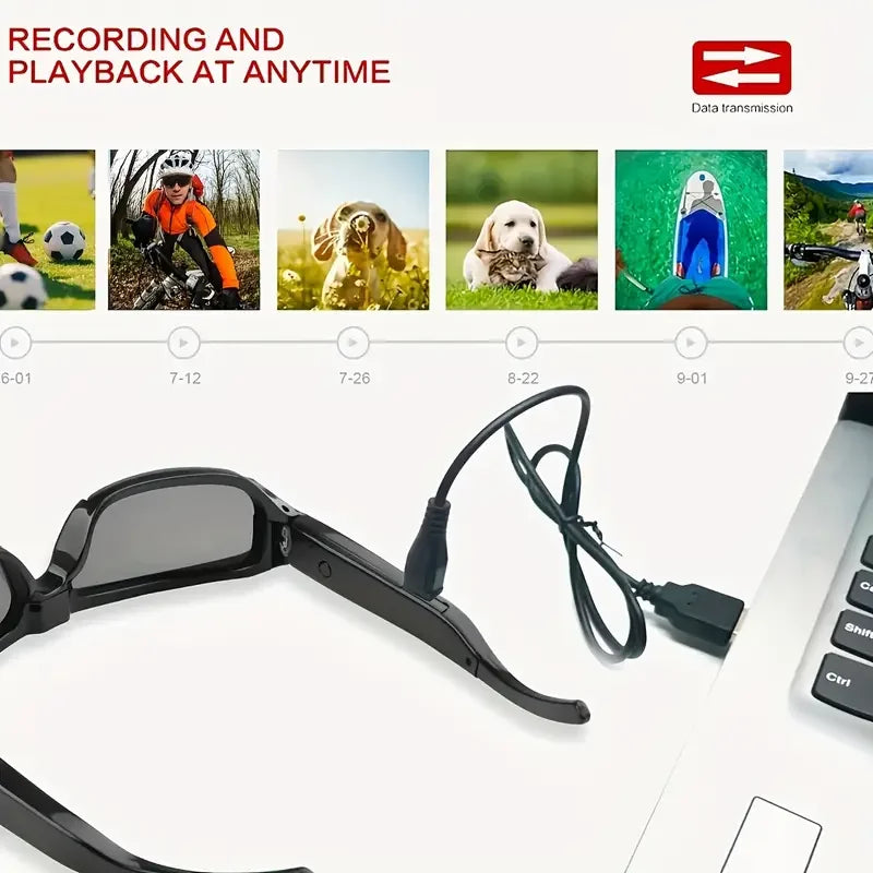 Portable 1080P HD Mini Glasses With Camera Video Recorder