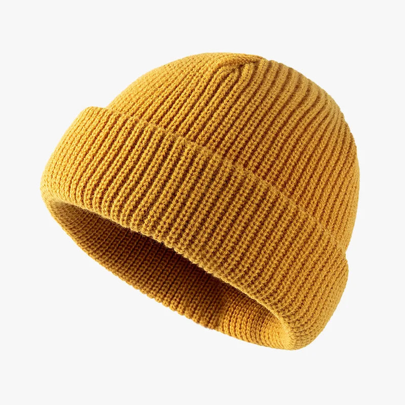 Knit Short Beanies Autumn Winter Hats