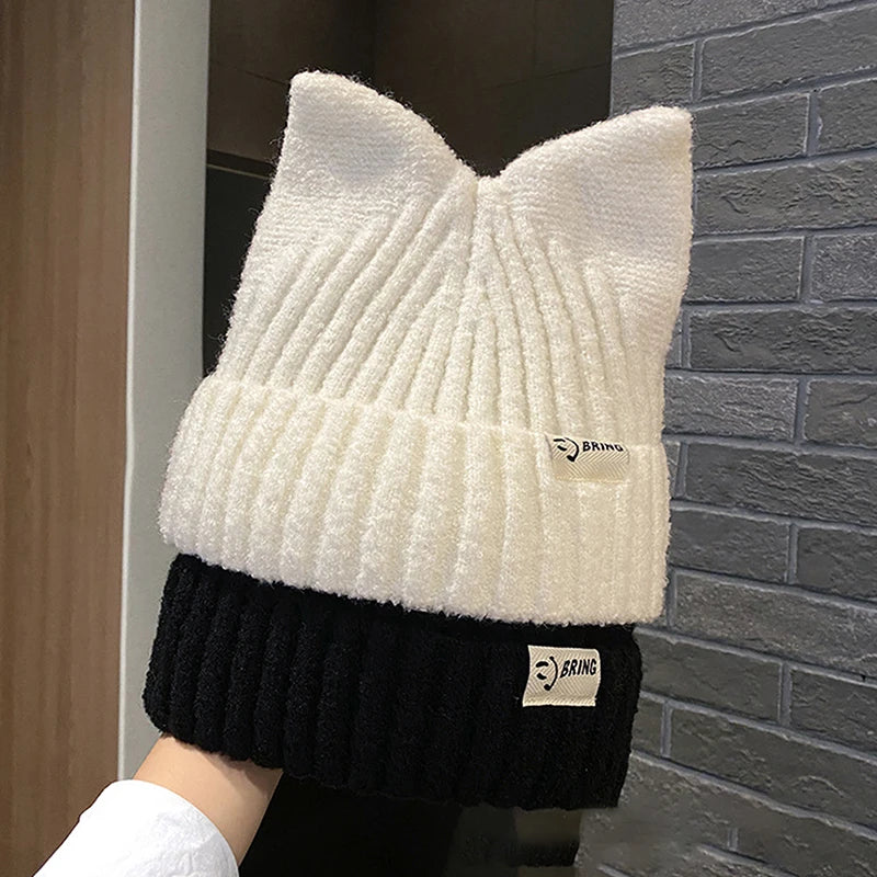 Cat Ears Beanies For Women Knitted Hats