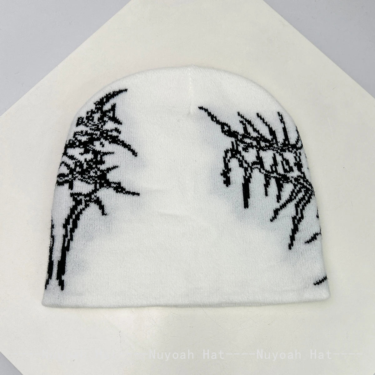 Dark Style Jacquard Organic Skeleton Letter Knitted Hats