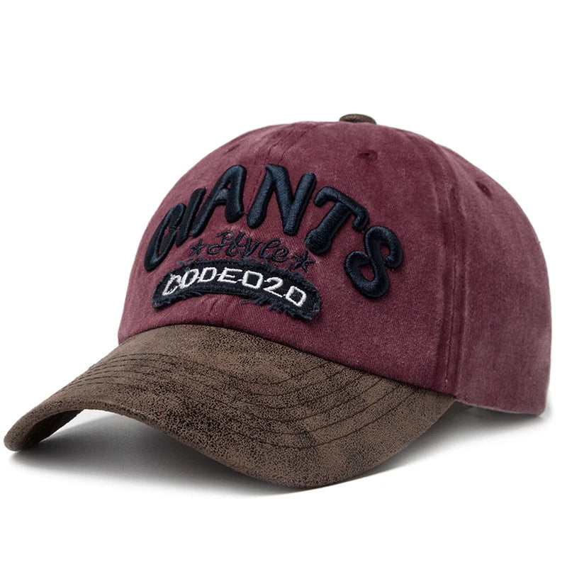 PU Leather Washing Cotton Men Baseball Cap