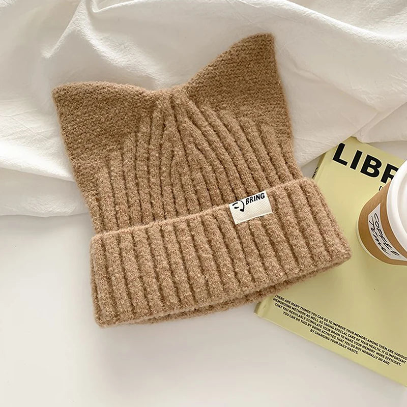Cat Ears Beanies For Women Knitted Hats